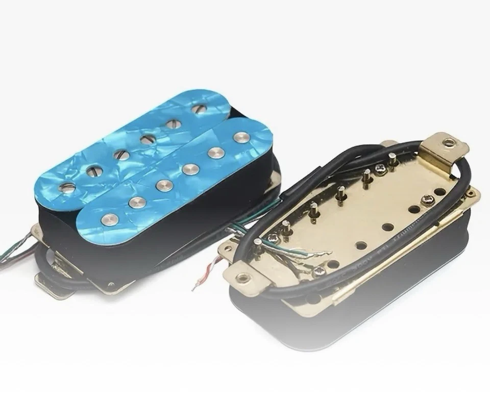High Output Humbucker Set In Blue Pearl Neck + Bridge - Image 2 of 3