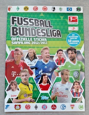 Topps Fußball Bundesliga Saison 2012 2013 Leer Album Leeralbum + 6 Sticker Top - Bild 1 von 4