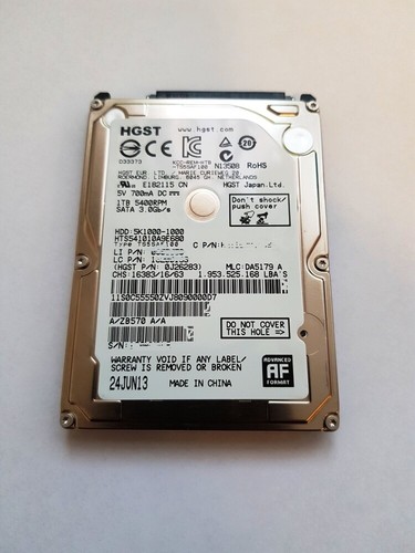 HGST 1 TB Festplatte SATA II 5400 RPM 8 MB 2,5 Zoll PS4 Notebook HTS541010A9E680