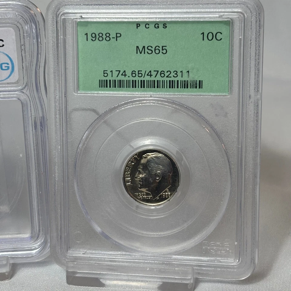 1959 10c Dime ICG MS66 & 1988 P Dime 10c PCGS MS65 - Image 2 of 4