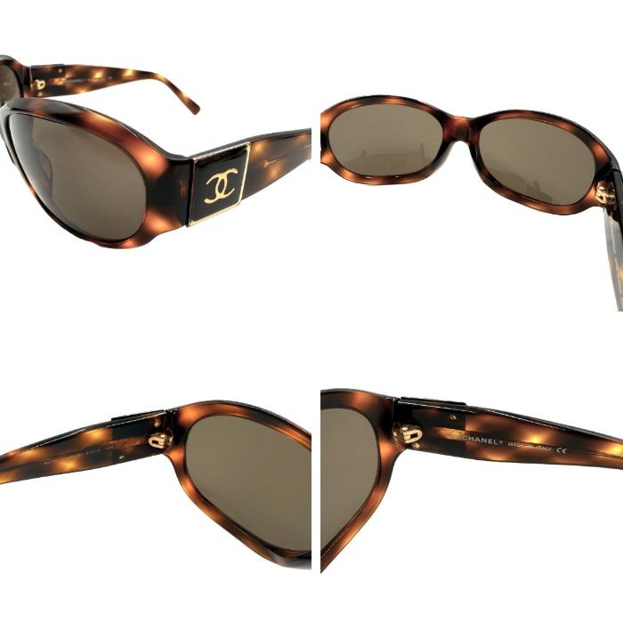 CHANEL 6014 Tortoise Shell Square Sunglasses Brow… - image 6