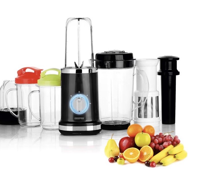 Geepas Multifunktionsmixer 380W Smoothie Maker Milkshake Standmixer 1,5L