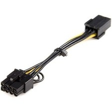 Startech Pci Express 6 Pin To 8 Pin Power Adapter Cable Connect A Standard 6-Pin
