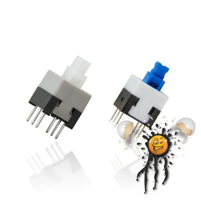 2 x Mikroschalter rastend Push Button Switch 5.8-8.5 mm Druckknopfschalter DIP 6