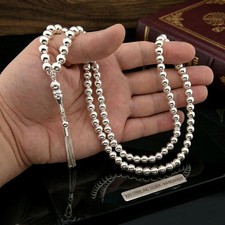 Big 925 pure sterling silver 99 beads Tasbih, Prayer Beads, Misbaha 501153