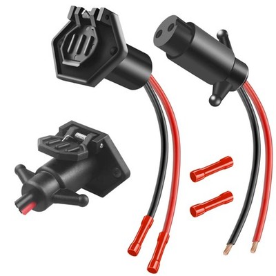 Trolling Motor Plug, Waterproof 12V24V Quick Connect Boat Plug, 8 Gauge 2Wire...