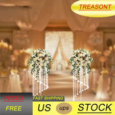 2Pcs Flower Vase Column Flower Stand for Wedding Party Centerpieces Vases