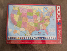 Eurographics Map of the United States 1000 Piece Puzzle sealed homeschool teach