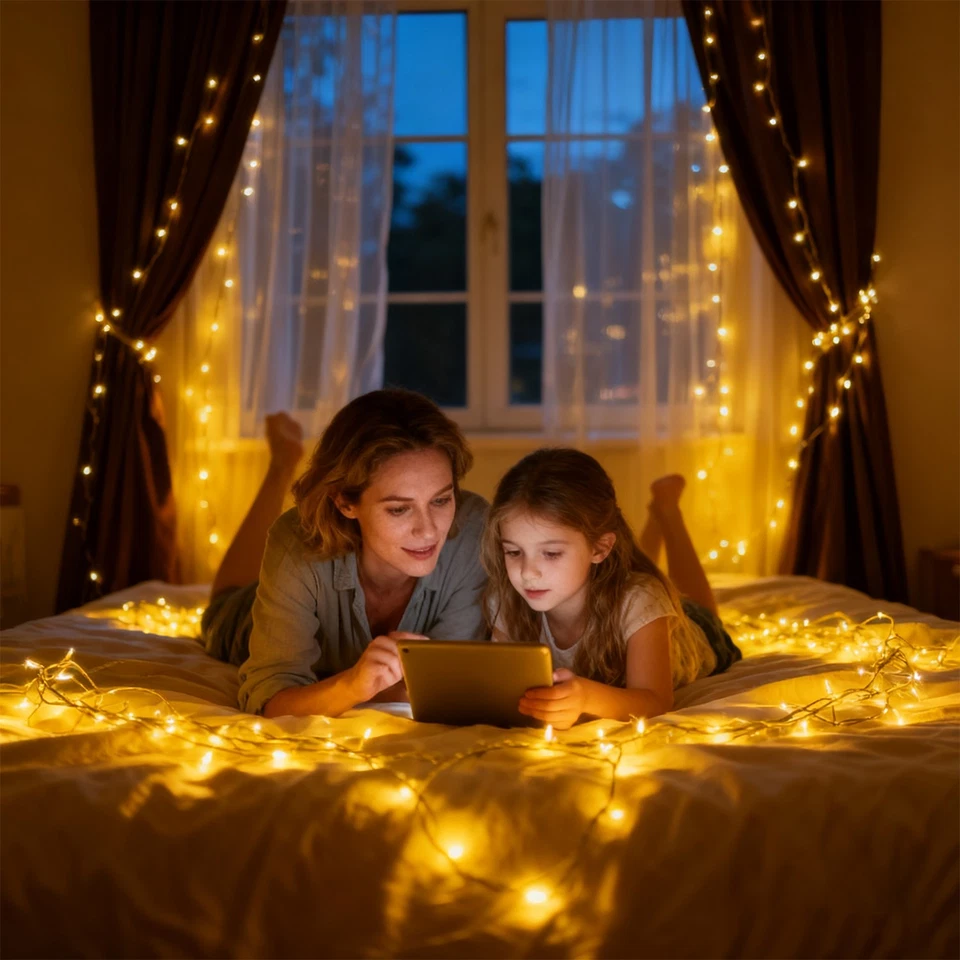 LED Cluster Lichterkette Dimmer+Timer Außen Strom Weihnachtdeko IP65 Wasserdicht - Bild 3 von 4