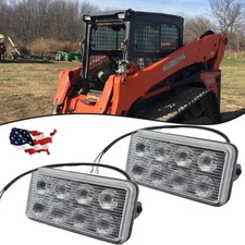 2x 40W LED Work Lights Headlights For Kubota Skid Steer SVL75 SVL90 SVL90C SVL95