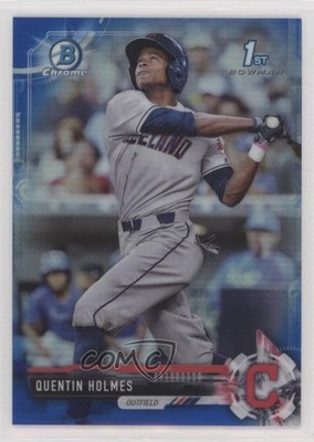 2017 Bowman Draft Chrome Blue Refractor /150 Quentin Holmes #BDC-118 3pb