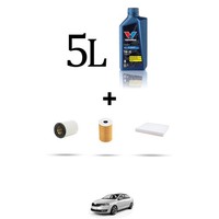 Hoffcar Set Service 3 Filter Und 5L ÖL FüR Skoda Rapid (NA2) 1.6 Tdi 77Kw Von