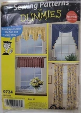  Sewing Pattern Simplicity 0724 home decor curtains valance 