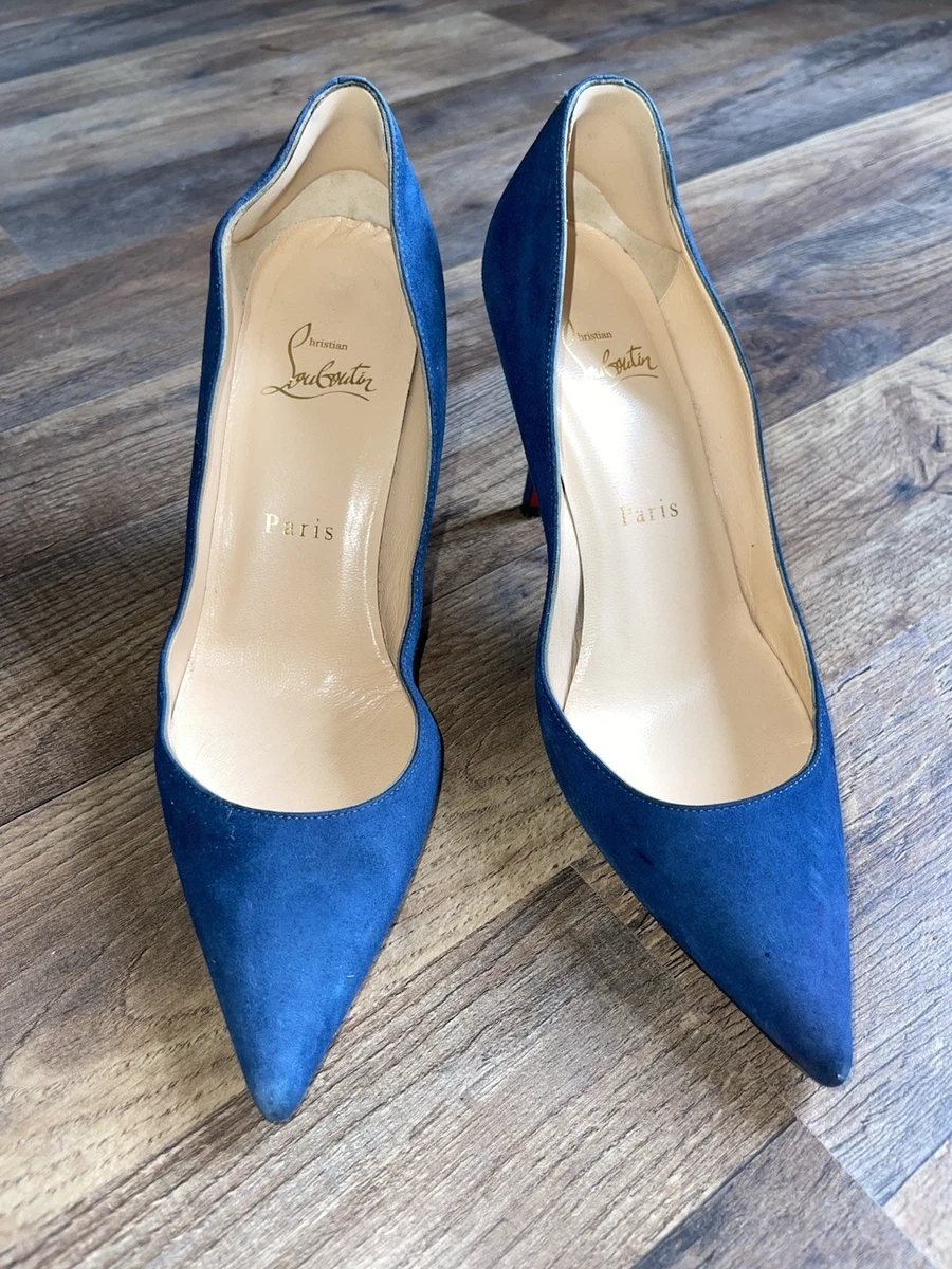 Christianlouboutinシンプルパンプス　37.5 ブルー Christianlouboutinシンプルパンプス 37.5 ブルー Christian Louboutin