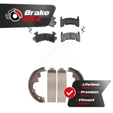 Front Rear Semi-Metallic Brake Pads & Drum Shoes Kit For 1982-2002 Chevrolet S10