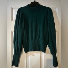 Express Green Balloon Sleeve Sweater. Size medium.