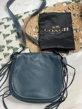 Coach 1941 Saddle Bag 23 38219 20115 Whiplash & Mineral Teal Glovetanned Leather