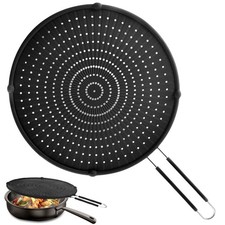 Heat Resistant Splatter Screen, Grease Guard For Frying Pan, Dishwasher Safe