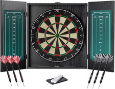 Deluxe Dartboard Cabinet Set for Ultimate Game Room Fun