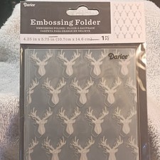 Darice Embossing Folder Deer Heads Plastic 4.25 x 5.75 in 30032535