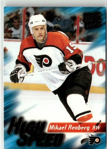 1995-96 Fleer Ultra High Speed Insert Mikael Renberg Philadelphia Flyers #16