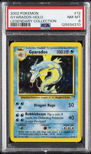 2002 POKEMON LEGENDARY COLLECTION #12 GYARADOS-HOLO PSA 8