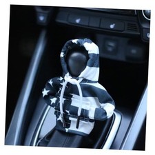 Car Gear Shift Cover with US Flag Design,Fashionable Gear Shift Black White/L R