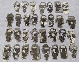 Vintage Metal Printing Plate Electrotype/Stereotype Caricature Illustrations Lot