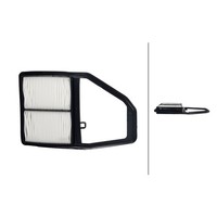 Luftfilter-Einsatz 318 X 199 Mm Hella Iam-Expertise Passend FüR Honda Stream