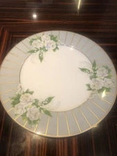 Rare Christian Dior Dioraflor Perle Plate Lily Of The Valley, Muguet Gray Gold