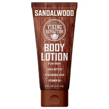 Sandalwood Body Lotion for Men – Mens Lotion for Dry Skin with Shea Butter, Hyal