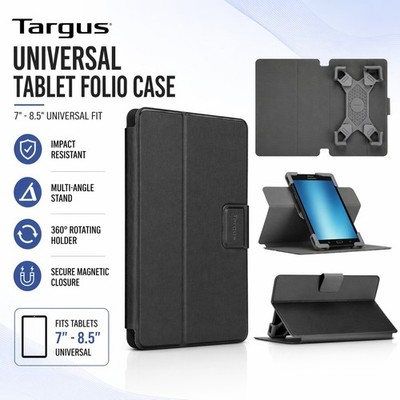 Targus Universal (7'' bis 8,5'') Zoll Tablet Hülle 360° drehbar Klapp Folio Cover