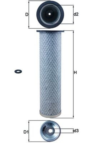SekundäRluftfilter Mahle LXS 214 Filtereinsatz FüR Manager International Renault-image