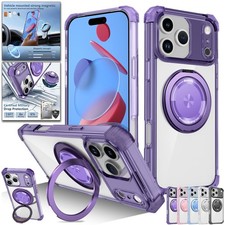 Shockproof Rotate Ring Stand Case For iPhone 17 16 15 14 13 12 11 Pro Max Plus