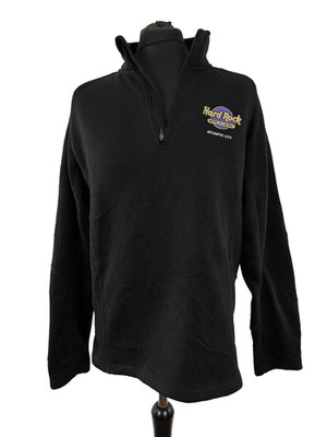 Hard Rock Atlantic City Fleecepullover schwarz Herren Große 42 in Devon & Jones