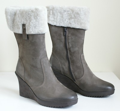 $650 PAUL GREEN GIANNI Genuine Lamb Skin Wool Winter Boots Women's 8.5