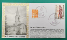 L'Eglise Saint EUSEBE, 60eme anniv, obli Gennes sur Loire, 2000. FDC 1er jour