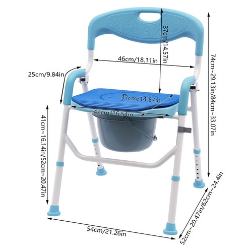 Silla plegable portátil cómoda de EVA para inodoro de cabecera grande asiento de ducha para adultos - Imagen 4 de 22