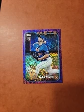 2024 Topps Series 1 Grant Hartwig RC Purple Foil /799 #130 New York Mets 