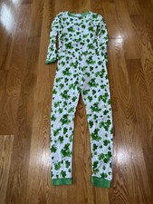 Burt  s Bee Shamrock Unisex Pajamas Size 14