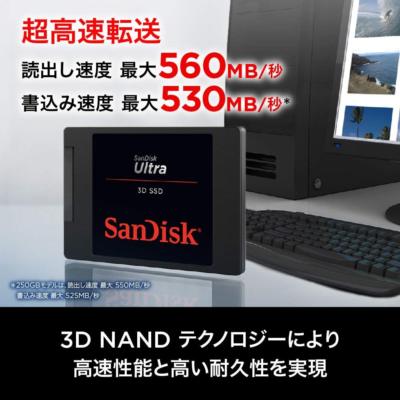 Japan Seller NEW SanDisk SSD Ultra 3D NAND 1TB SATA3.0 2.5 