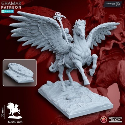 1x Imperium Wizard auf Pegasus Ghamak für AoS Sigmar Old Zauberer Mage