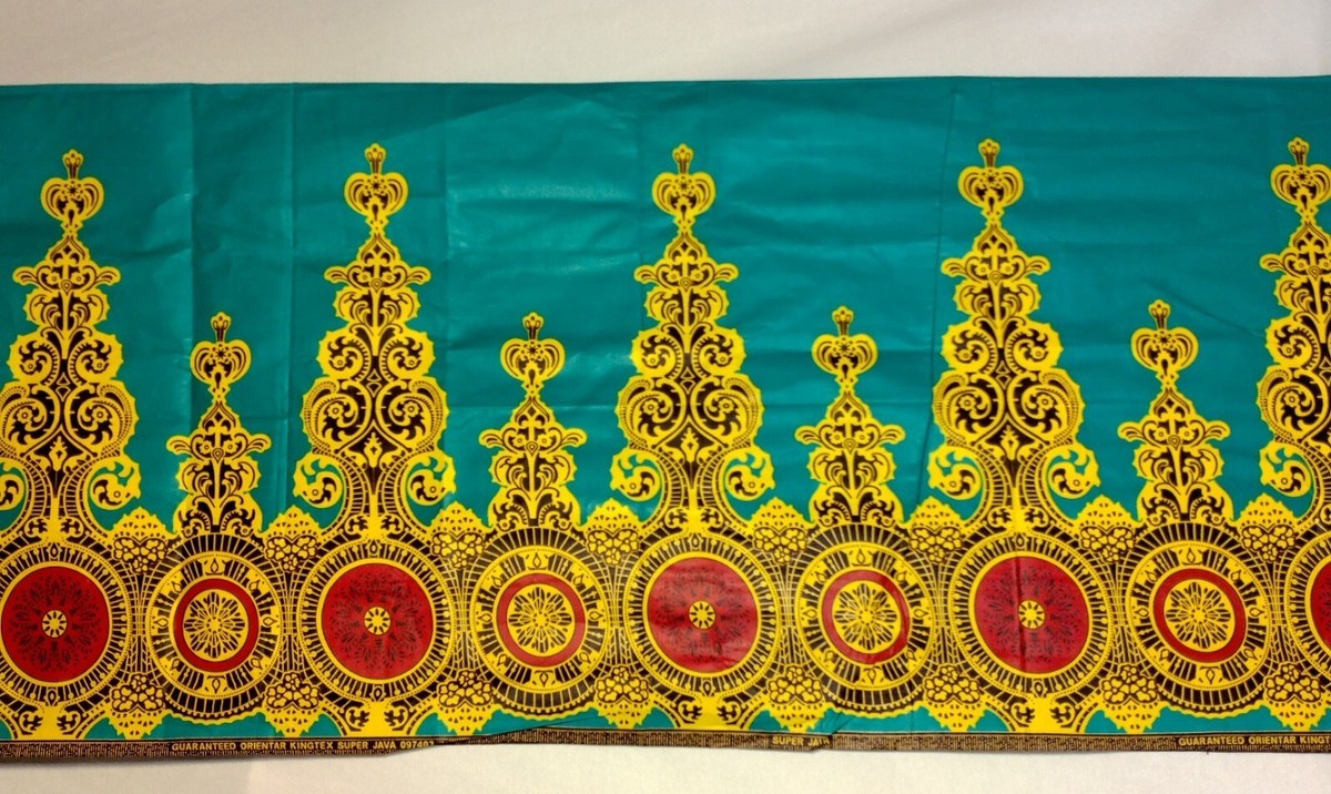 Orientar Kingtex Super Java Fabric Vibrant Teal African Caribbean
