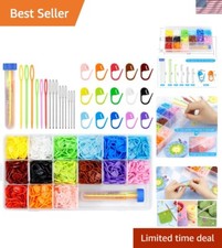 Comprehensive Crafting Kit: 900 Stitch Markers with Storage  Sewing Needles