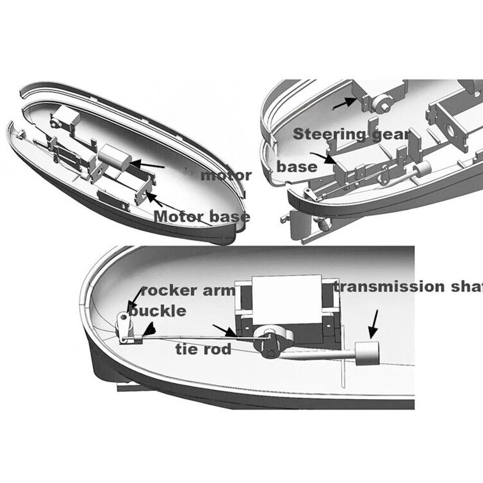 Tug 308 mm Scale 1:96 RC Model Kit Tug Working Boat DIY Adult Model USA - Image 3 of 4