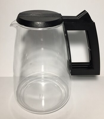 Vintage PYREX France Glass Coffee Tea Creamer Lift Top Serving Pitcher Black 7 