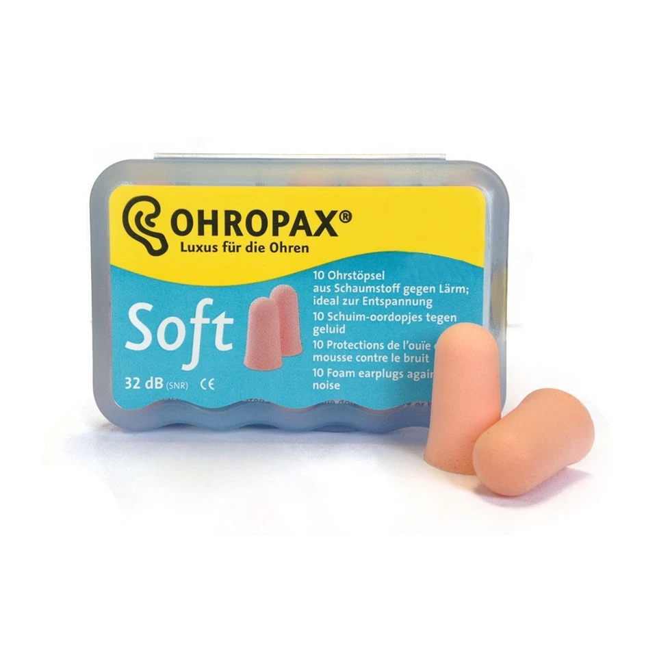 Ohropax Soft Foam Earplugs 10 Pack (5 Pairs)