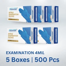 PARAMOUNT®Exam Nitrile Disposable Gloves Indigo Blue Powder-Free 4mil 500PCS