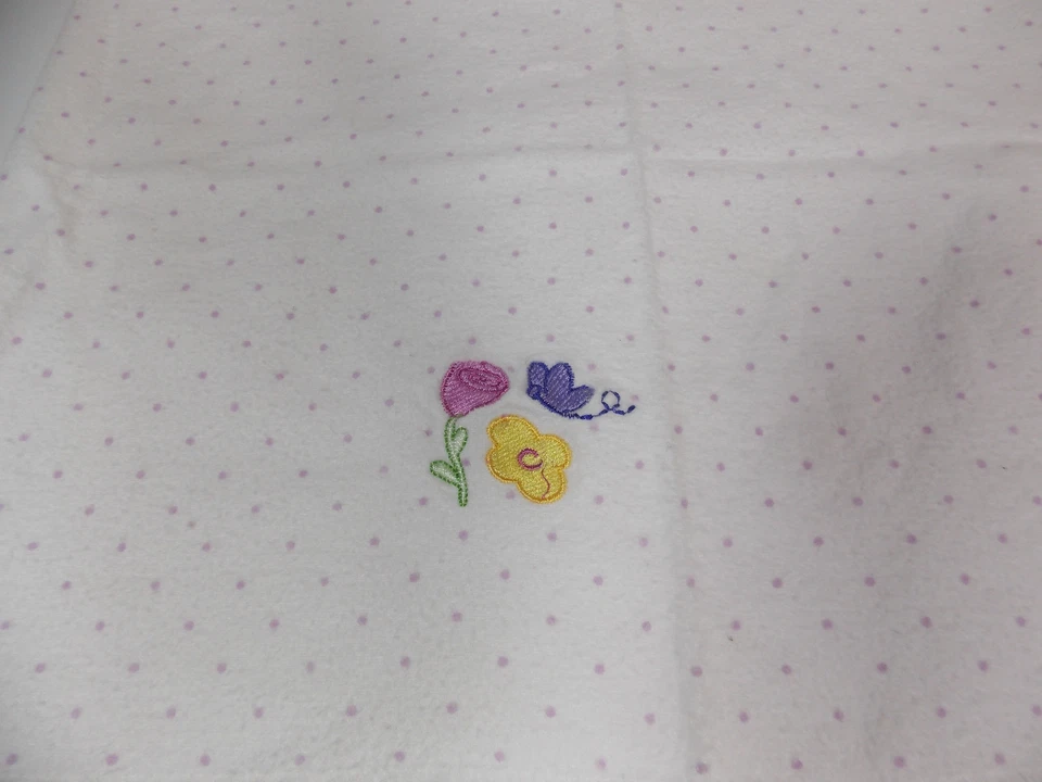 Одеяло для приема Baby Connection в горошек с цветочным рисунком 30 дюймов безопасность милая девочка - Изображение 2 из 4