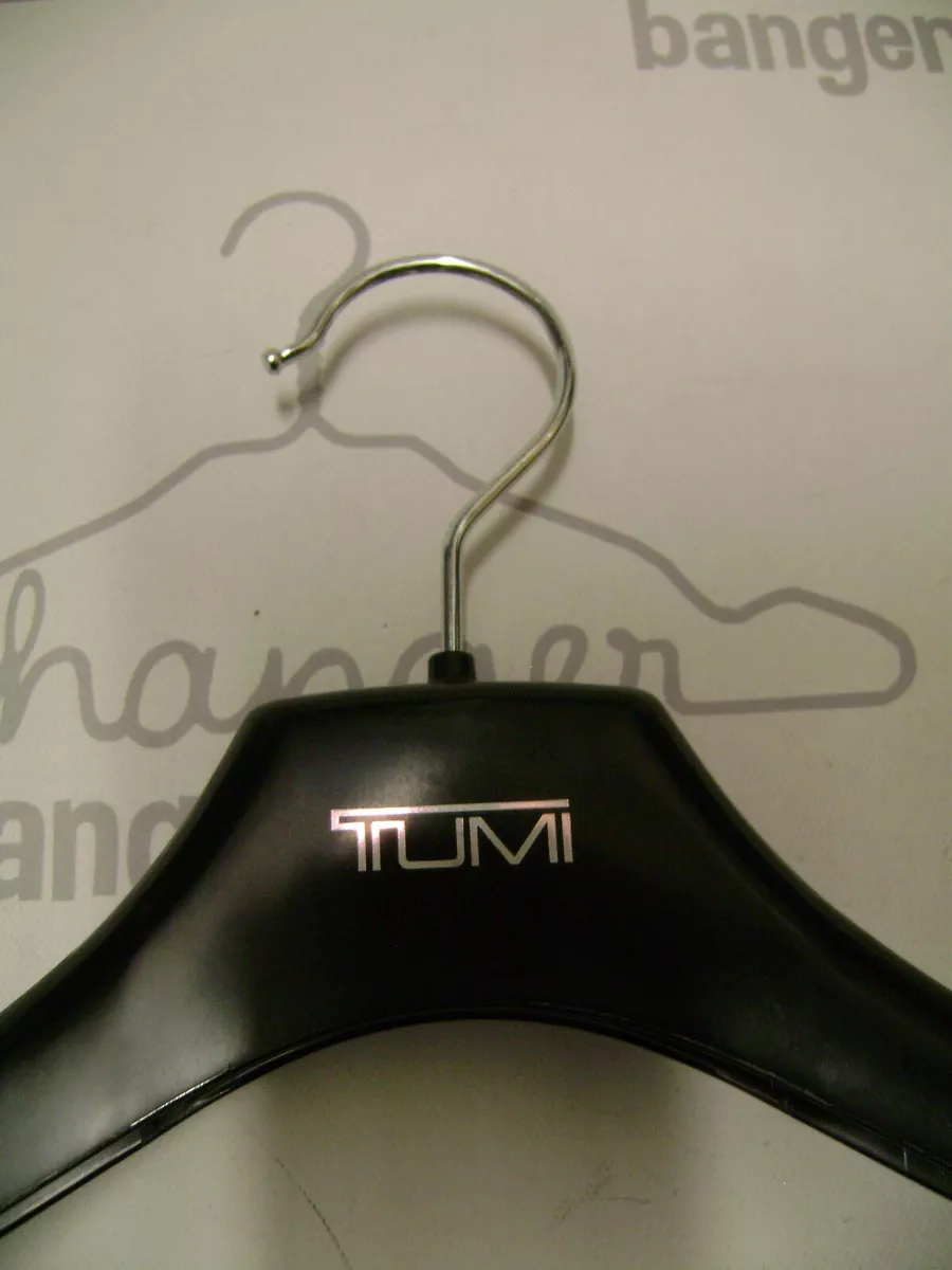 TUMI DESIGNER BLACK PLASTIC 17 1/2- 3/4 DRESS SHIRT COAT HANGERS